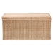bali & pari Caden Braided Natural Rattan Chest with Lift -top Lid - Coastal Boho Style Storage Bench for Bedroom, Entryway, or Living Room Organization - BSOWS128-Natural Rattan-Storage Bench