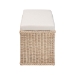 bali & pari Barid Braided Natural Rattan Storage Bench with Cushioned Lift -Top Lid - Coastal Boho Style Chest for Bedroom, Entryway, or Living Room Organization, Natural, 45" Rectangle - BSOWS131-Natural Rattan-Cushioned Storage Bench