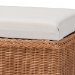 bali & pari Eamon Braided Natural Rattan Storage Bench with Cushioned Lift -Top Lid - Coastal Boho Style Chest for Bedroom, Entryway, or Living Room Organization, 31" Rectangle, Brown - BSOWS133-Brown Rattan-Cushioned Storage Bench