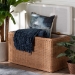 bali & pari Eamon Braided Natural Rattan Storage Bench with Cushioned Lift -Top Lid - Coastal Boho Style Chest for Bedroom, Entryway, or Living Room Organization, 31" Rectangle, Brown - BSOWS133-Brown Rattan-Cushioned Storage Bench