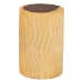 bali & pari Fuchsia Hand -carved Suar Wood Side Table - Round Sculptural Accent Table with Wave Design, Modern Boho Rustic Style for Living Room or Bedroom - BSOSuar S/T 006-Natural-Side Table