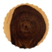 bali & pari Fuchsia Hand -carved Suar Wood Side Table - Round Sculptural Accent Table with Wave Design, Modern Boho Rustic Style for Living Room or Bedroom - BSOSuar S/T 006-Natural-Side Table