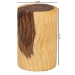 bali & pari Fuchsia Hand -carved Suar Wood Side Table - Round Sculptural Accent Table with Wave Design, Modern Boho Rustic Style for Living Room or Bedroom - BSOSuar S/T 006-Natural-Side Table