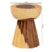 bali & pari Alara Hand -carved Suar Wood Side Table - Sculptural Pedestal Accent Table with Natural Grain, Modern Boho Style for Living Room or Bedroom - BSOSuar S/T 008-Natural-Side Table