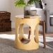 bali & pari Kaseko Hand -carved Suar Wood Side Table - Sculptural Accent Table with Open Work Design, Modern Boho Style for Living Room or Bedroom - BSOSuar S/T 009-Natural-Side Table