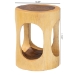 bali & pari Kaseko Hand -carved Suar Wood Side Table - Sculptural Accent Table with Open Work Design, Modern Boho Style for Living Room or Bedroom - BSOSuar S/T 009-Natural-Side Table