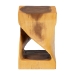 bali & pari Rapha Hand -carved Suar Wood Side Table with Shelf - Sculptural Accent Table with Twist Design, Modern Boho Style for Living Room or Bedroom - BSOSuar S/T 011-Natural-Side Table