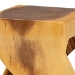 bali & pari Rapha Hand -carved Suar Wood Side Table with Shelf - Sculptural Accent Table with Twist Design, Modern Boho Style for Living Room or Bedroom - BSOSuar S/T 011-Natural-Side Table