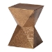 Baxton Studio Pacey Textured Metal Accent Table - Geometric Gold Side Table with Hourglass Silhouette for Indoor or Semi-Outdoor Use - BSOH01-123218-Bronze/Metal-Side Table