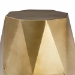Baxton Studio Salman Geometric Bronze Metal Accent Table - Faceted Modern Side Table for Indoor or Semi-Outdoor Use - BSOH01-123219-Bronze/Metal-Side Table