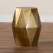 Baxton Studio Salman Geometric Bronze Metal Accent Table - Faceted Modern Side Table for Indoor or Semi-Outdoor Use - BSOH01-123219-Bronze/Metal-Side Table