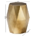Baxton Studio Salman Geometric Bronze Metal Accent Table - Faceted Modern Side Table for Indoor or Semi-Outdoor Use - BSOH01-123219-Bronze/Metal-Side Table