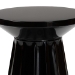 Baxton Studio Ulmer Metal Scalloped Side Table - Modern Round Accent Table for Indoor or Semi-Outdoor Use, Black - BSOH01-123220-Black/Metal-Side Table