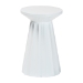 Baxton Studio Ulmer Metal Scalloped Side Table - Modern Round Accent Table for Indoor or Semi-Outdoor Use, White - BSOH01-123220A-White/Metal-Side Table