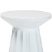 Baxton Studio Ulmer Metal Scalloped Side Table - Modern Round Accent Table for Indoor or Semi-Outdoor Use, White - BSOH01-123220A-White/Metal-Side Table