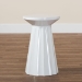 Baxton Studio Ulmer Metal Scalloped Side Table - Modern Round Accent Table for Indoor or Semi-Outdoor Use, White - BSOH01-123220A-White/Metal-Side Table