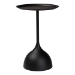 Baxton Studio Webb Black Metal Pedestal Side Table - Modern Accent Table with Round Tray Top for Indoor or Semi-Outdoor Use - BSOH01-132670-Black/Metal-Side Table