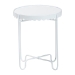 Baxton Studio Laverne White Metal Side Table with Scalloped Tray Top - Round Accent Table with Decorative Base for Indoor or Semi-Outdoor Use - BSOH01-122082-White/Metal-Side Table