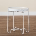 Baxton Studio Laverne White Metal Side Table with Scalloped Tray Top - Round Accent Table with Decorative Base for Indoor or Semi-Outdoor Use - BSOH01-122082-White/Metal-Side Table