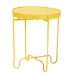 Baxton Studio Laverne Yellow Metal Side Table with Scalloped Tray Top - Round Accent Table with Decorative Base for Indoor or Semi-Outdoor Use - BSOH01-122082-Yellow/Metal-Side Table