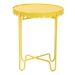 Baxton Studio Laverne Yellow Metal Side Table with Scalloped Tray Top - Round Accent Table with Decorative Base for Indoor or Semi-Outdoor Use - BSOH01-122082-Yellow/Metal-Side Table