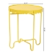 Baxton Studio Laverne Yellow Metal Side Table with Scalloped Tray Top - Round Accent Table with Decorative Base for Indoor or Semi-Outdoor Use - BSOH01-122082-Yellow/Metal-Side Table
