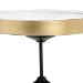 Baxton Studio Javion Modern Glam Round Accent Side Table - Black & Gold Metal End Table with Tray Top for Indoor or Semi-Outdoor Use - BSOH01-113307-Gold/Black/Metal-Side Table