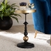 Baxton Studio Javion Modern Glam Round Accent Side Table - Black & Gold Metal End Table with Tray Top for Indoor or Semi-Outdoor Use - BSOH01-113307-Gold/Black/Metal-Side Table