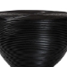 bali & pari Tokyo Laminated Natural Rattan Side Table -  Hourglass Accent Table with Modern Sculptural Design, Boho Chic Style for Living Room or Bedroom, Black - BSOTokyo-Black Rattan-Side Table