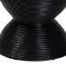 bali & pari Tokyo Laminated Natural Rattan Side Table -  Hourglass Accent Table with Modern Sculptural Design, Boho Chic Style for Living Room or Bedroom, Black - BSOTokyo-Black Rattan-Side Table