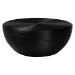 bali & pari Tokyo Laminated Natural Rattan Coffee Table - Handcrafted Bowl -Shaped Center Table for Living Room, Coastal Boho Style Furniture in Black - BSOTokyo-Black Rattan-Coffee Table
