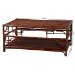 bali & pari Sebalio Tortoise Natural Rattan Coffee Table with Open Shelf - Vintage Style Center Table for Living Room, Sunroom, or Coastal Living Space - BSOWS142-Sebalio-Tortoise-Coffee Table