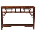 bali & pari Sebalio Tortoise Natural Rattan Console Table with Open Shelf - Vintage Style Accent Table for Entryway, Hallway or Coastal Living Space - BSOWS143-Sebalio-Tortoise-Console Table