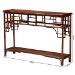 bali & pari Sebalio Tortoise Natural Rattan Console Table with Open Shelf - Vintage Style Accent Table for Entryway, Hallway or Coastal Living Space - BSOWS143-Sebalio-Tortoise-Console Table
