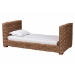 bali & pari Rhinos Handwoven Seagrass Daybed - Twin Size Coastal Boho Bed Frame with Basketweave Design - BSORhinos-Bleached Lt Brwn No Mattress-Daybed