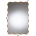 Baxton Studio Cassara Gold Scalloped Rectangular Wall Mirror - Stylish Curved Edge Decorative Accent for Living Room, Bedroom, or Entryway - BSORXW-10969-Mirror