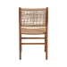 bali & pari Ariba Dining Chair with Mahogany Wood Frame and Viro Fiber Weaving, Rustic Boho Accent Chair for Dining Room or Kitchen - BSODC-05-Arimbi-Brown Wood/Rattan-DC