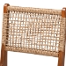 bali & pari Ariba Dining Chair with Mahogany Wood Frame and Viro Fiber Weaving, Rustic Boho Accent Chair for Dining Room or Kitchen - BSODC-05-Arimbi-Brown Wood/Rattan-DC