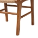 bali & pari Ariba Dining Chair with Mahogany Wood Frame and Viro Fiber Weaving, Rustic Boho Accent Chair for Dining Room or Kitchen - BSODC-05-Arimbi-Brown Wood/Rattan-DC
