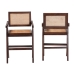 bali & pari Kresna Rattan Counter Stool with Mahogany Wood Frame and Armrest, Set of 2 - Handwoven Counter Height Chair with Cane Back and Seat, Stylish Seating for Kitchen Island or Dining Area - BSOBC-01-Kresna-Brown Wood/Rattan-CS