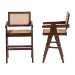 bali & pari Kresna Rattan Counter Stool with Mahogany Wood Frame and Armrest, Set of 2 - Handwoven Counter Height Chair with Cane Back and Seat, Stylish Seating for Kitchen Island or Dining Area - BSOBC-01-Kresna-Brown Wood/Rattan-CS