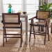 bali & pari Kresna Rattan Counter Stool with Mahogany Wood Frame and Armrest, Set of 2 - Handwoven Counter Height Chair with Cane Back and Seat, Stylish Seating for Kitchen Island or Dining Area - BSOBC-01-Kresna-Brown Wood/Rattan-CS