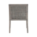bali & pari Karis Rattan Dining Chair with Cushion - Handwoven Wicker Armchair with Mahogany Wood Frame, Coastal Boho Style Indoor Seating, French Grey - BSOKaris-French Grey-DC