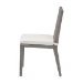 bali & pari Sofia Rattan Dining Chair with Cushion - Handwoven Wicker Side Chair with Mahogany Wood Frame, Coastal Boho Style Indoor Seating, French Grey - BSOSofia-French Grey-DC