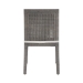 bali & pari Sofia Rattan Dining Chair with Cushion - Handwoven Wicker Side Chair with Mahogany Wood Frame, Coastal Boho Style Indoor Seating, French Grey - BSOSofia-French Grey-DC