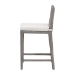 bali & pari Sofia Rattan Counter Stool with Mahogany Wood Frame - Handwoven Wicker Counter Height Chair with Cushion, Coastal Boho Style Kitchen Island Seating, French Grey - BSOSofia-French Grey-CS