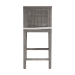 bali & pari Sofia Rattan Counter Stool with Mahogany Wood Frame - Handwoven Wicker Counter Height Chair with Cushion, Coastal Boho Style Kitchen Island Seating, French Grey - BSOSofia-French Grey-CS