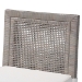 bali & pari Sofia Rattan Counter Stool with Mahogany Wood Frame - Handwoven Wicker Counter Height Chair with Cushion, Coastal Boho Style Kitchen Island Seating, French Grey - BSOSofia-French Grey-CS