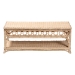 bali & pari Oxford Braided Natural Rattan Coffee Table with Open Shelf - Coastal Boho Living Room Accent Table with Decorative Loop Detailing - BSOWS121-Natural-Rattan-CT