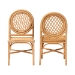 bali & pari Oxford Round Back Rattan Dining Chair Set of 2 - Handwoven Cane Accent Chairs with Open Lattice Design, Natural Wicker Seating for Coastal or Boho Dining Rooms - BSOOxford-Light Honey Rattan-DC